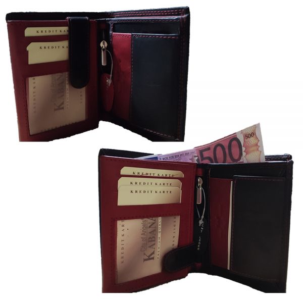 Herren Geldbeutel Geldbörse Portemonnaie Jeans Leder Hochformat 1141 5018