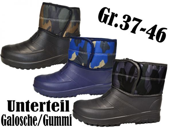 Gummischuhe Gr.37-46 Winterschuhe gefüttert Stiefel Camouflage Galosche 2735