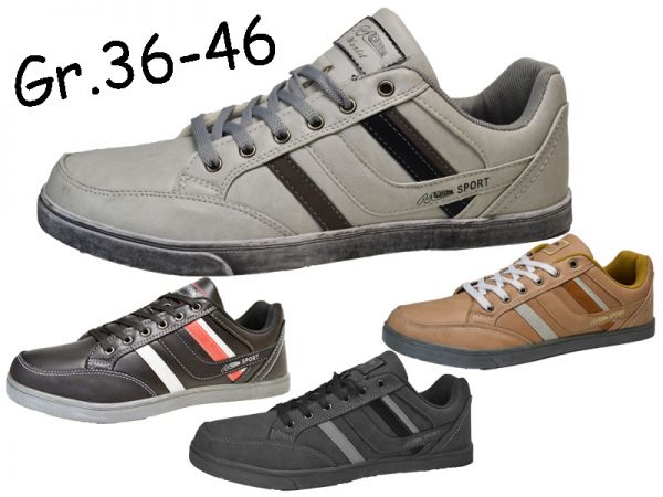Herrenschuhe Gr.36-46 Leder-Optik NEU Schuhe Sneaker Halbschuhe Turnschuhe 2600