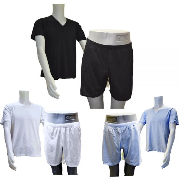 Herren Sommer Schlafanzug Pyjama 2-Teiler T-Shirt Short Kurzarm Hose M-XXL 2091