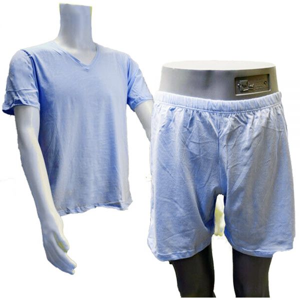 Herren Sommer Schlafanzug Pyjama 2-Teiler T-Shirt Short Kurzarm Hose M-XXL 2091