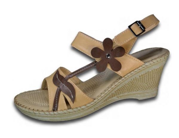 Damen Sandalen NEU Keilabsatz mit Blumen Schuhe Sandaletten Gr.36-41 2580X