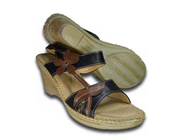 Damen Sandalen NEU Keilabsatz mit Blumen Schuhe Sandaletten Gr.36-41 2580X