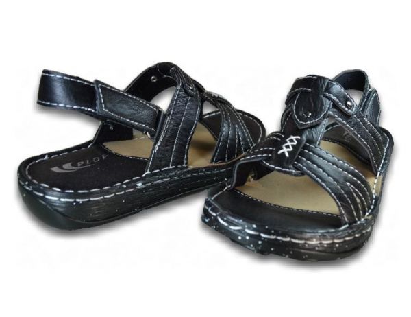 Damen Sandale innen Leder Sandalette NEU Trekking Schuhe Outdoor Gr.36-41 2585X