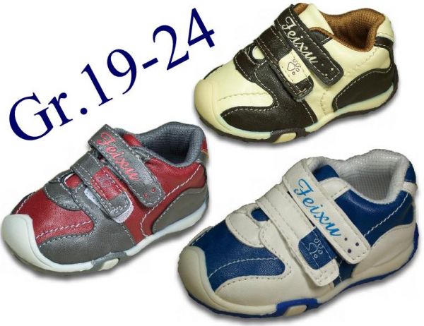 Jungen Schuhe Sneaker Leder-Optik NEU Halbschuhe Lauflernschuhe Gr.20-22 2006