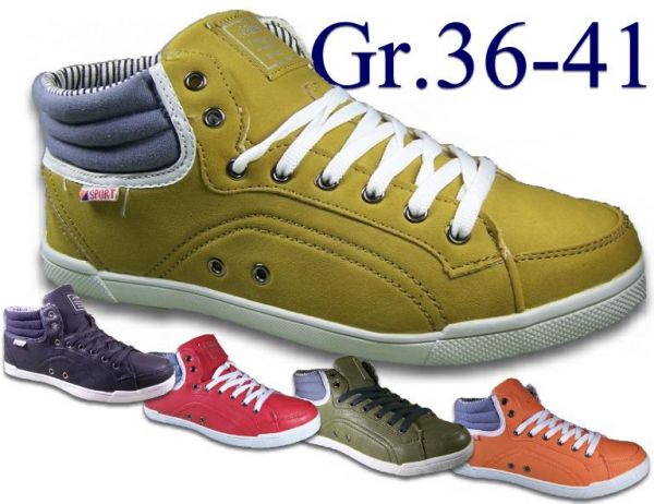 Damen Herren Sneaker Boots High Top Schuhe Turnschuhe Sportschuhe Gr.36-41 2542