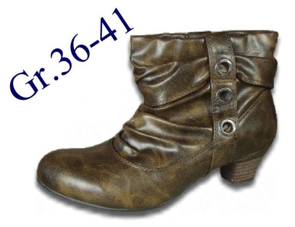 Damen Stiefeletten Übergangsstiefel Leder-Optik Neu Stiefel Boots Gr.36-41 2531